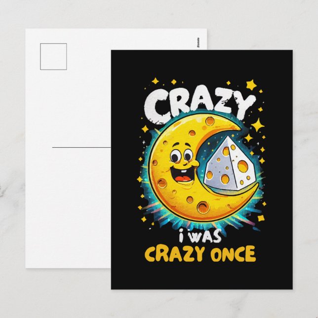Funny quote for cheese lovers holiday postcard (Front/Back)