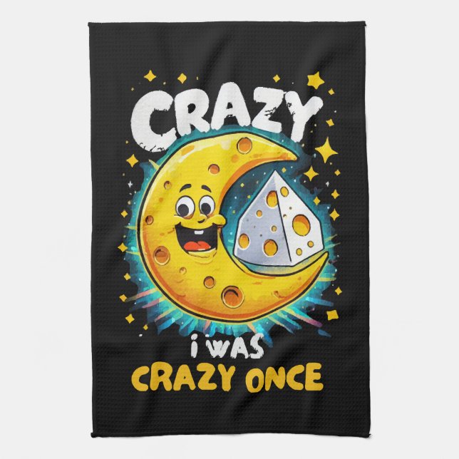 Funny quote for cheese lovers kitchen towel (Vertical)