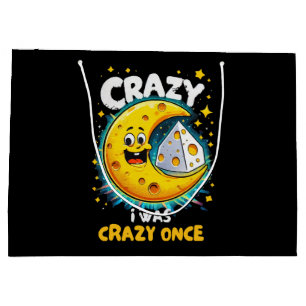 Funny quote for cheese lovers large gift bag