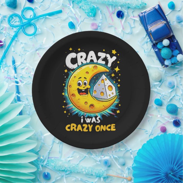 Funny quote for cheese lovers paper plate (Party)