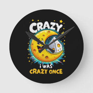 Funny quote for cheese lovers round clock