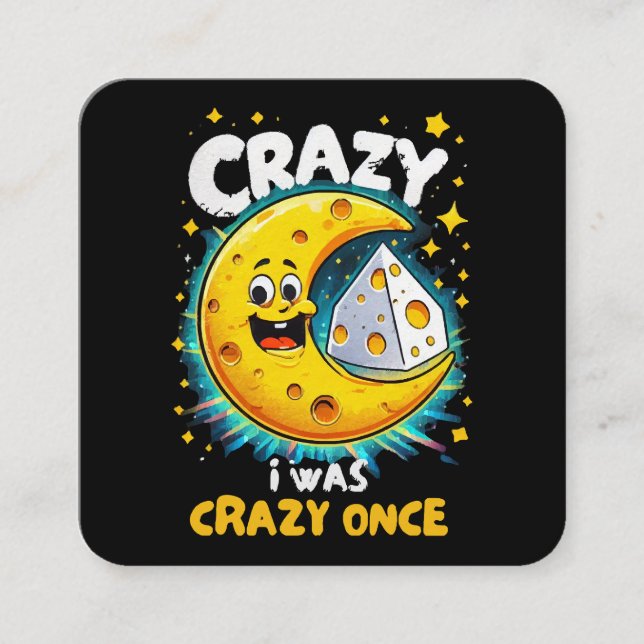 Funny quote for cheese lovers square business card (Front)