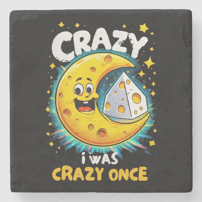 Funny quote for cheese lovers stone coaster (Front)