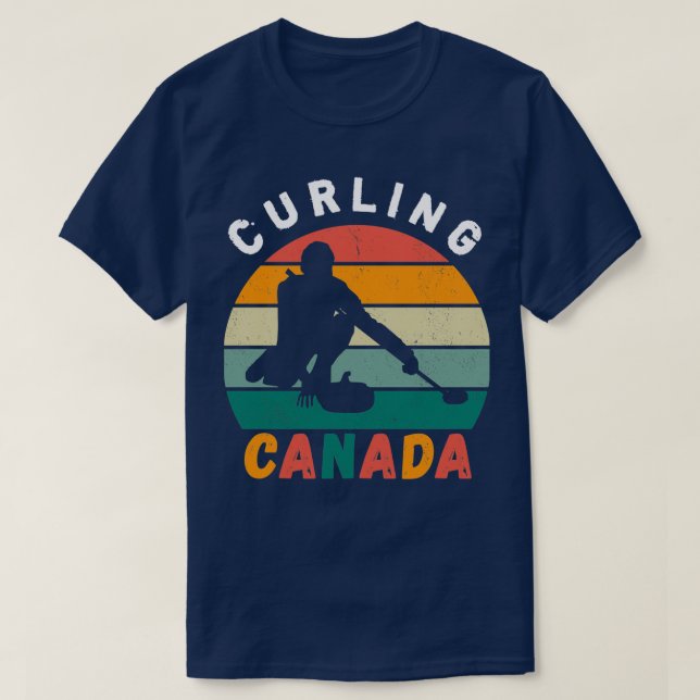 Funny quote for curling lover canada curling T-Shirt (Design Front)