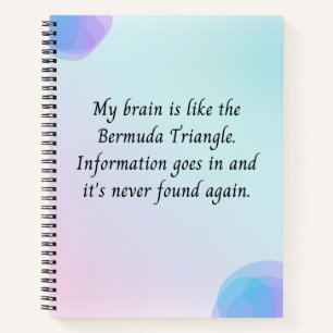Funny quote for forgetful people Sketchbook/ Notebook