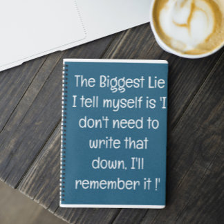Funny Quote for Forgetful People To Do List Spiral Notebook