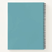 Funny Quote for Forgetful People To Do List Teal Notebook (Back)