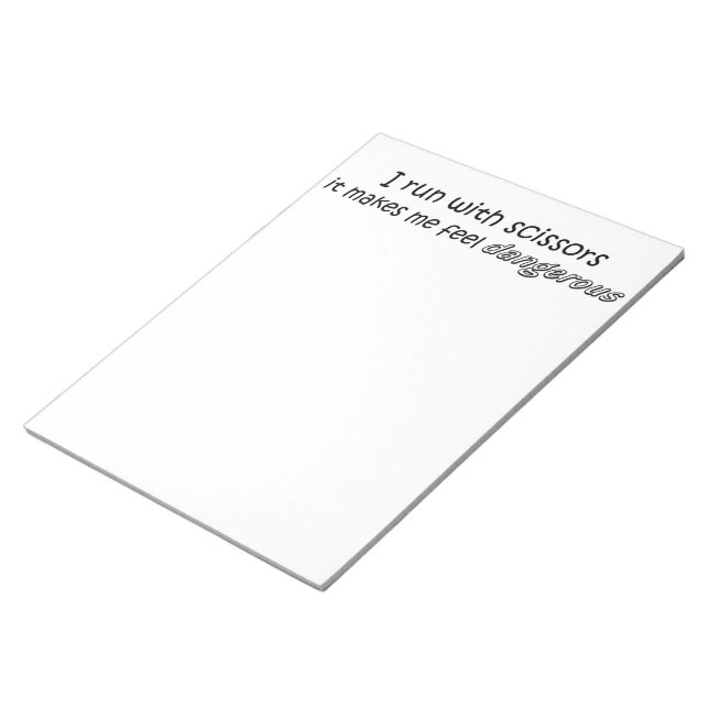 Funny quote gifts notepads unique office gift idea (Angled)