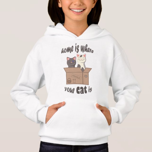 Funny quote Home is where your cat is (Front)