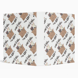 Funny quote Home is where your cat is Binder