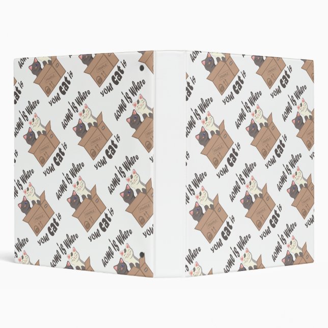 Funny quote Home is where your cat is Binder (Background)