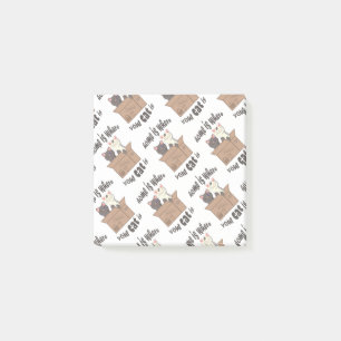 Funny quote Home is where your cat is Post-it Notes
