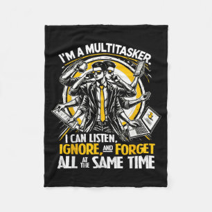 Funny Quote Humourous Multitask Funny Saying Fleece Blanket