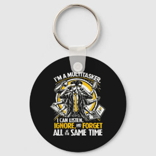 Funny Quote Humourous Multitask Funny Saying Keychain