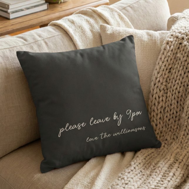 Funny Quote Introvert Humor Custom Black White Throw Pillow (Creator Uploaded)