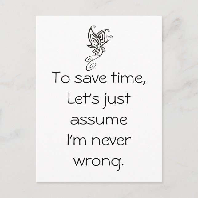 Funny Quote Postcard (Front)