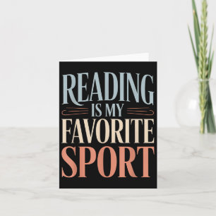Funny Quote Reading Is My Favourite Sport Book Lov Card