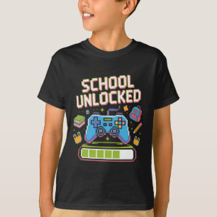 Funny Quote School Unlocked Gamer Student Ck To Sc T-Shirt