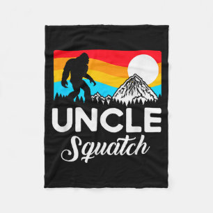 Funny Quote Uncle Bigfoot Squatch  Fleece Blanket