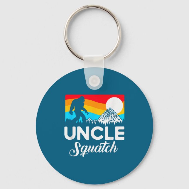 Funny Quote Uncle Bigfoot Squatch  Keychain (Front)