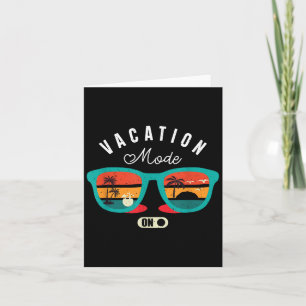 Funny Quote Vacation Mode On Summer Vintage  Card