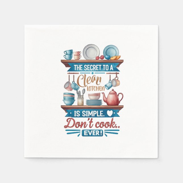 Funny Quote with Dinner Cabinet Napkin (Front)