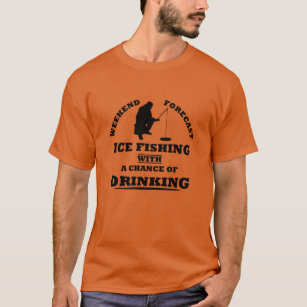  Weekend Forecast Ice Fishing Shirts Funny Retro Ice