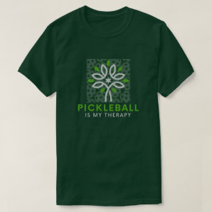 Funny Quotes Club Pickleball Is My Therapy Pattern T-Shirt