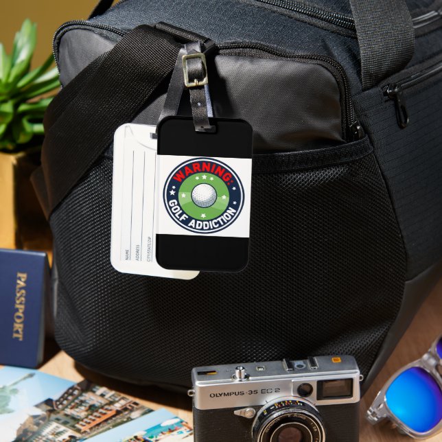 Funny Quotes for Crazy Golfer Luggage Tag (Front & Back)