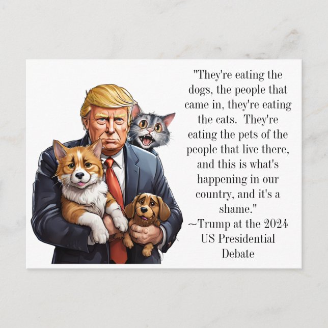 Funny Quotes from Donald Trump | Debate 2024 Postcard (Front)