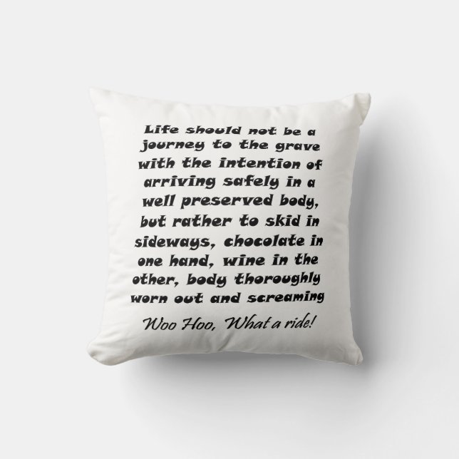 Funny quotes gifts unique humour joke throw pillow (Front)