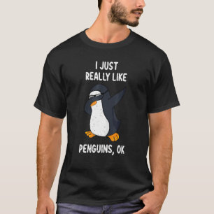 Funny Quotes I Just Really Like Penguins Costume W T-Shirt