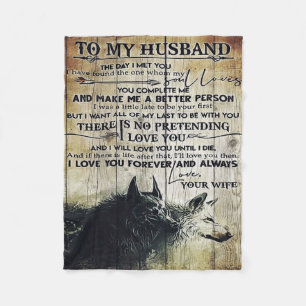 Funny Quotes To Husband Gift For Man Fleece Blanket