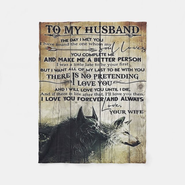 Funny Quotes To Husband | Gift For Man | Fleece Blanket (Front)