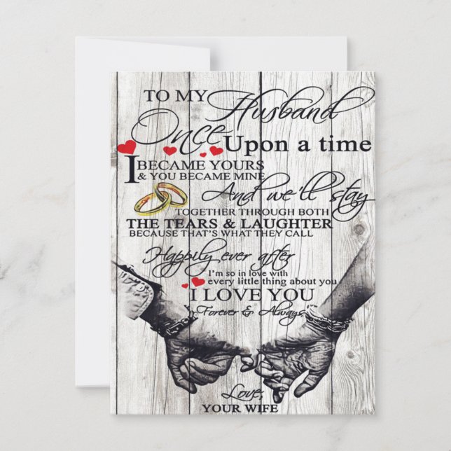 Funny Quotes To My Husband | Gift For Husband | Invitation (Front)