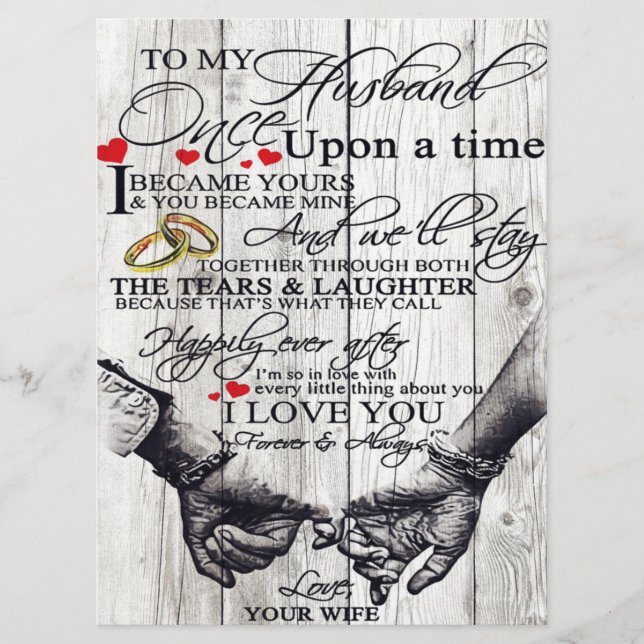 Funny Quotes To My Husband | Gift For Husband | Menu (Front)