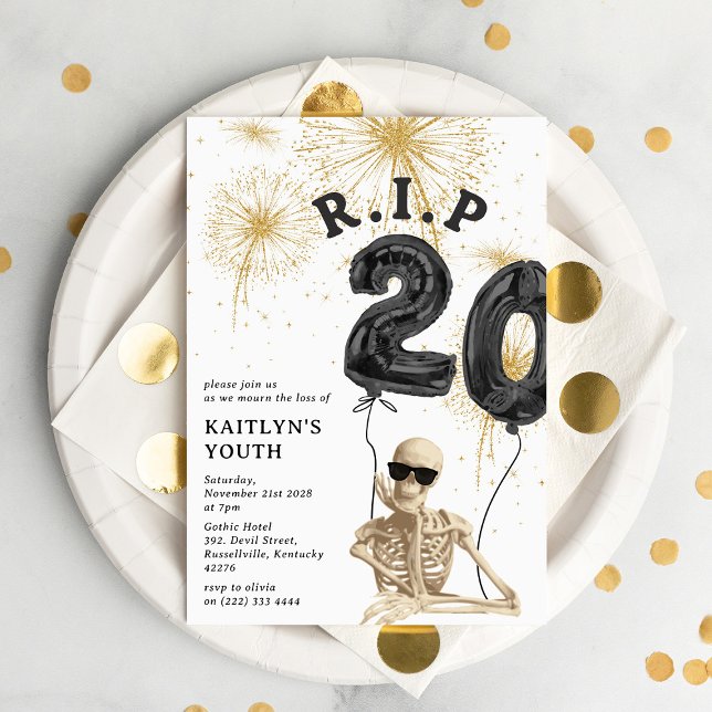 Funny R.I.P to My 20's 30th Birthday Invitation (Creator Uploaded)