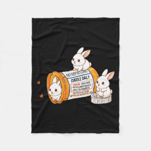 Funny Rabbit Bunny Anti Depressant Zoo Boys Girls Fleece Blanket