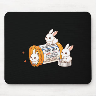 Funny Rabbit Bunny Anti Depressant Zoo Boys Girls Mouse Pad
