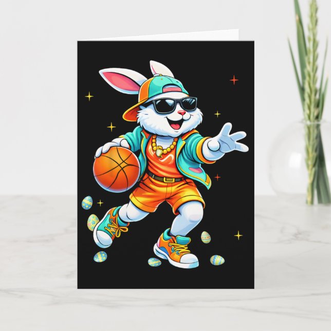 Funny Rabbit Bunny Sketll Easter Men Boy Kid Toddl Card (Front)