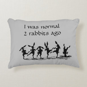 Funny Rabbit Humour Decorative Pillow