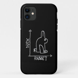 Funny Rabbit or Duck, wildlife animal diptyc iPhone 11 Case