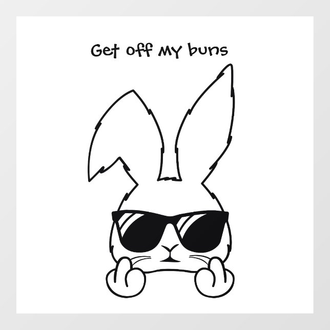 Funny Rabbit Window Decal (Sheet)