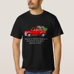 Funny Raccoon Animal Christmas Shirt 