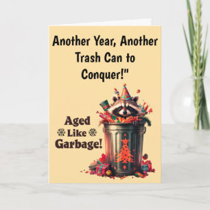 Funny Raccoon Birthday Greeting Design Card