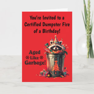 Funny Raccoon Birthday Party Invite