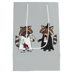 Funny Raccoon Bride and Groom Gift Bag
