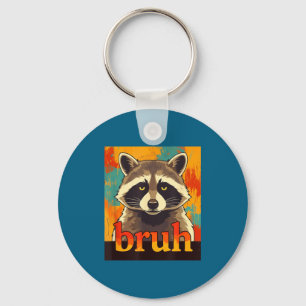 Funny Raccoon Bruh Meme Teens Boys Girls Men Graph Keychain