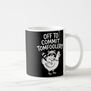Funny Raccoon Chicken Adventure Humour Animal Love Coffee Mug