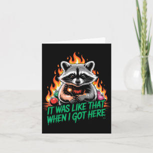 Funny Raccoon Christmas Trash Panda Xmas  Card